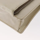 PRADA Hand Bag Safiano leather White Silver Auth 159983-9