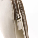 PRADA Hand Bag Safiano leather White Silver Auth 159983-10