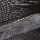 PRADA Hand Bag Safiano leather White Silver Auth 159983-11