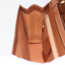 GUCCI Bamboo Shoulder Bag Leather Brown Gold Auth 159984-20