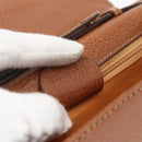 GUCCI Bamboo Shoulder Bag Leather Brown Gold Auth 159984-12