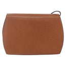 GUCCI Bamboo Shoulder Bag Leather Brown Gold Auth 159984-2