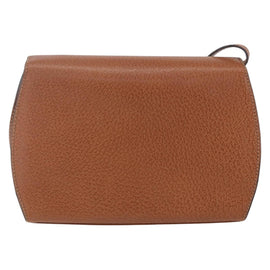 GUCCI Bamboo Shoulder Bag Leather Brown Gold Auth 159984 - 0