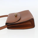 GUCCI Bamboo Shoulder Bag Leather Brown Gold Auth 159984-3