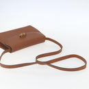 GUCCI Bamboo Shoulder Bag Leather Brown Gold Auth 159984-7