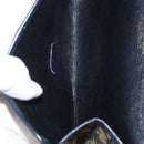 Christian Dior Trotter Canvas Chain Shoulder Bag Navy Gold Auth 159985-17