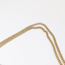 Christian Dior Trotter Canvas Chain Shoulder Bag Navy Gold Auth 159985-8