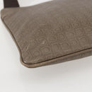 Salvatore Ferragamo Shoulder Bag Leather Beige Silver Auth 159986-14