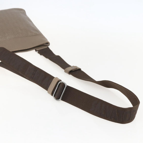 Salvatore Ferragamo Shoulder Bag Leather Beige Silver Auth 159986