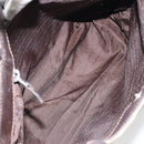 BURBERRY Nova Check Hand Bag PVC Beige Gold Auth 159987-11