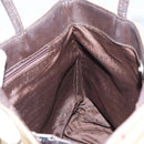 BURBERRY Nova Check Hand Bag PVC Beige Gold Auth 159987-18