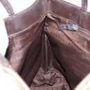 BURBERRY Nova Check Hand Bag PVC Beige Gold Auth 159987-19