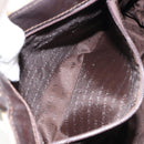 BURBERRY Nova Check Hand Bag PVC Beige Gold Auth 159987-12