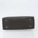 CELINE Macadam Canvas Hand Bag PVC Leather Brown Gold Auth 159988-5