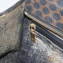 CELINE Macadam Canvas Hand Bag PVC Leather Brown Gold Auth 159988-21