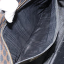 CELINE Macadam Canvas Hand Bag PVC Leather Brown Gold Auth 159988-22