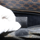 CELINE Macadam Canvas Hand Bag PVC Leather Brown Gold Auth 159988-12