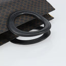 CELINE Macadam Canvas Hand Bag PVC Leather Brown Gold Auth 159988-7