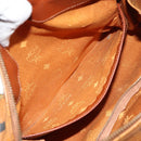 MCM Vicetos Logogram Hand Bag PVC Leather Brown Gold Auth 159989-22