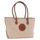 FENDI Tote Bag Canvas Beige Gold Auth 159993-1