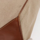 FENDI Tote Bag Canvas Beige Gold Auth 159993-15