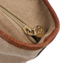 FENDI Tote Bag Canvas Beige Gold Auth 159993-17