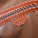 FENDI Tote Bag Canvas Beige Gold Auth 159993-12