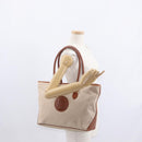 FENDI Tote Bag Canvas Beige Gold Auth 159993-21