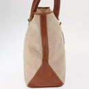 FENDI Tote Bag Canvas Beige Gold Auth 159993-4