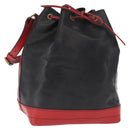 LOUIS VUITTON Epi Noe Shoulder Bag Bicolor Black Red M44017 LV Auth 159997-1