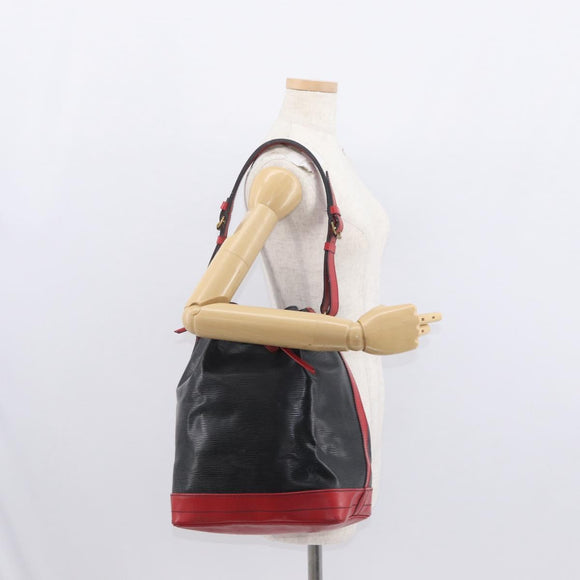 LOUIS VUITTON Epi Noe Shoulder Bag Bicolor Black Red M44017 LV Auth 159997