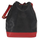 LOUIS VUITTON Epi Noe Shoulder Bag Bicolor Black Red M44017 LV Auth 159997-2