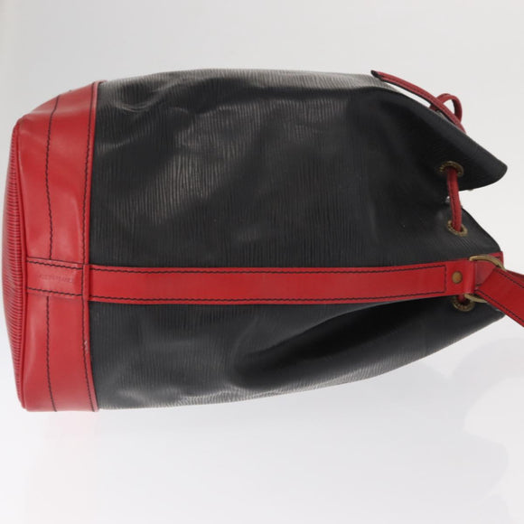 LOUIS VUITTON Epi Noe Shoulder Bag Bicolor Black Red M44017 LV Auth 159997