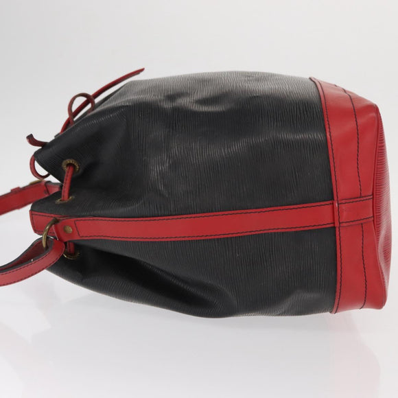 LOUIS VUITTON Epi Noe Shoulder Bag Bicolor Black Red M44017 LV Auth 159997