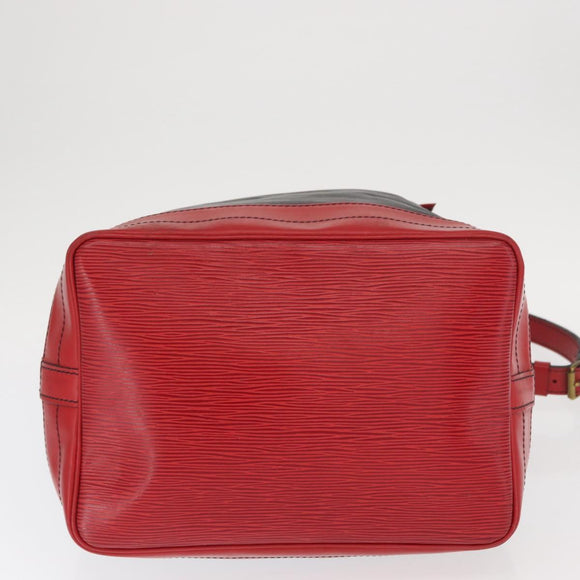 LOUIS VUITTON Epi Noe Shoulder Bag Bicolor Black Red M44017 LV Auth 159997