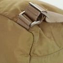 PRADA Backpack Nylon Beige Silver Auth 159998-19