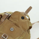PRADA Backpack Nylon Beige Silver Auth 159998-21