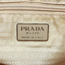 PRADA Backpack Nylon Beige Silver Auth 159998-27