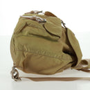 PRADA Backpack Nylon Beige Silver Auth 159998-4