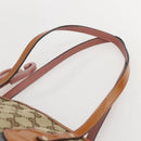 GUCCI GG Canvas Sherry Line Tote Bag Beige Gold 211971 Auth 160002-8