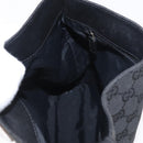 GUCCI GG Canvas Shoulder Bag Black Gold 91761 Auth 160003-20