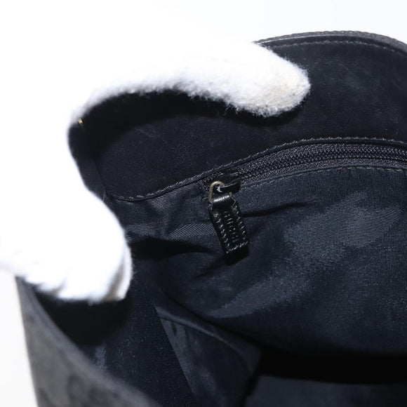 GUCCI GG Canvas Shoulder Bag Black Gold 91761 Auth 160003