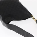 GUCCI GG Canvas Shoulder Bag Black Gold 91761 Auth 160003-6