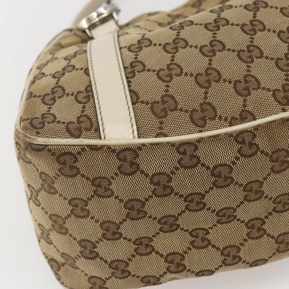 GUCCI GG Canvas GG Twins Hand Bag Beige Silver 232963 Auth 160004
