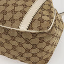 GUCCI GG Canvas GG Twins Hand Bag Beige Silver 232963 Auth 160004-15