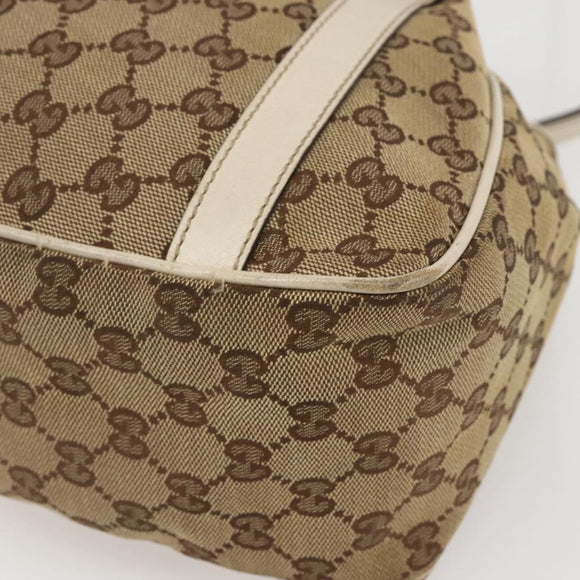 GUCCI GG Canvas GG Twins Hand Bag Beige Silver 232963 Auth 160004