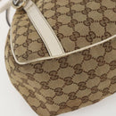 GUCCI GG Canvas GG Twins Hand Bag Beige Silver 232963 Auth 160004-16
