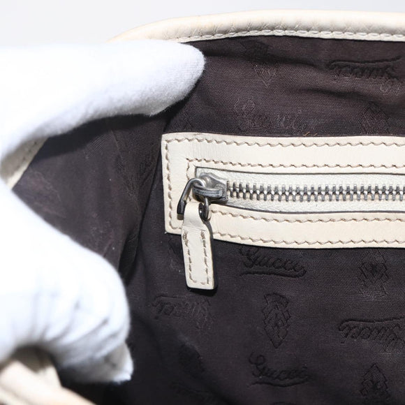 GUCCI GG Canvas GG Twins Hand Bag Beige Silver 232963 Auth 160004