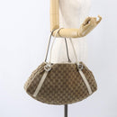 GUCCI GG Canvas GG Twins Hand Bag Beige Silver 232963 Auth 160004-21