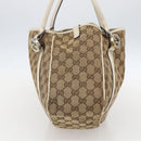 GUCCI GG Canvas GG Twins Hand Bag Beige Silver 232963 Auth 160004-3